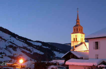 Eglise d'Arêches en hiver