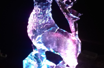 sculpture sur glace aux Saisies