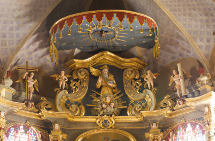 Le retable baroque de l'église de Hauteluce